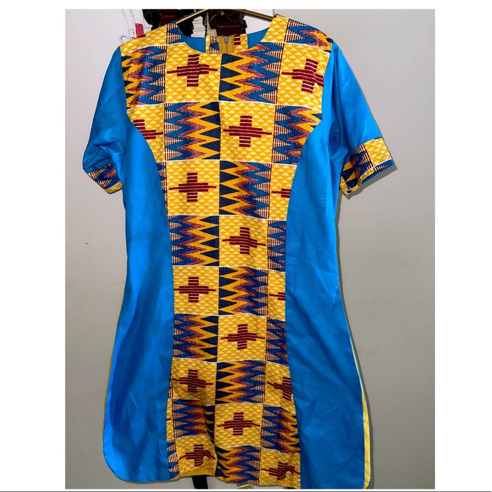 Ankara African print slit top